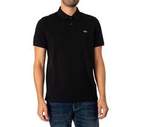 Men's GANT Mens Regular Fit Short Sleeve Shield Logo Pique Polo - Black - Size: Regular/50