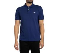 GANT Men's Reg Shield SS Pique Polo Shirt, Rich Navy, XXL