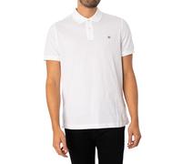 Gant Mens Regular Fit Short Sleeve Shield Logo Pique Polo - White cotton - Size 5XL