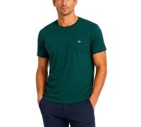 GANT Men's Reg Shield Ss T-Shirt, Dark Emerald, M