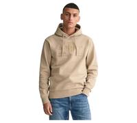 GANT Men's Reg Tonal Shield Hoodie, Concrete Beige, XXL