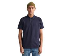 GANT Men's Reg Tonal Shield SS Rugger Shirt, Evening Blue, XL