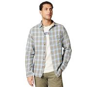 GANT Men's Reg Windblown Flannel Check Shirt, Blue, M