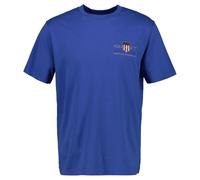 Gant Mens Regular Archive Shield Emb T-Shirt - Blue Cotton - Size Medium