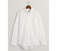 Gant Mens Regular Cotton Linen Shirt - White - Size Large