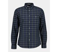 GANT Mens Regular Fit Archive Poplin Check Shirt - 969 Indigo - 969 Indigo - L