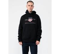 GANT Mens Regular FIt Archive Shield Pullover Hoodie - 5 Black - 5 Black - XL