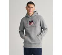 GANT Mens Regular FIt Archive Shield Pullover Hoodie - 93 Grey Melange