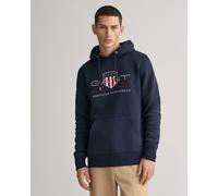 Gant Mens Regular FIt Archive Shield Pullover Hoodie - Blue material_cotton - Size Medium