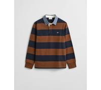 GANT Mens Regular Fit Chambray Stripe Heavy Rugger - 229 Mahogany Brown - 229 Mahogany Brown - M
