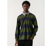Gant Heavy Rugger Shield Longsleeve Polo Shirt Stripes Navy Green Dark Blue Blue Dark Green size L