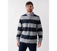 Men's GANT Mens Regular Fit Chambray Stripe Heavy Rugger - Grey Melange - Size: L