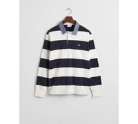 Gant Mens Regular Fit Chambray Stripe Heavy Rugger - White - Size X-Large