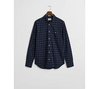 GANT Mens Regular Fit Classic Poplin Check Shirt - 423 Persian Blue - 423 Persian Blue - M