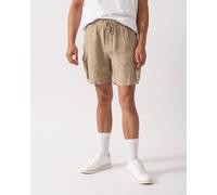 GANT Mens Regular Fit Drawstring Linen Cargo Shorts - 270 Concrete Beige
