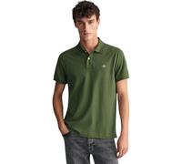 Gant Mens Regular Fit Embroidered Archive Shield Polo Shirt Pine Green Cotton - Size 2XL