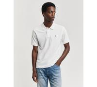 Gant Mens Regular Fit Embroidered Archive Shield Polo - White - Size Small