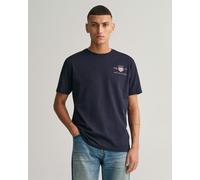 GANT Mens Regular Fit Embroidered Archive Shield T-Shirt - 433 Evening Blue - 433 Evening Blue - M
