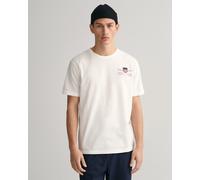 Gant Mens Regular Fit Embroidered Archive Shield T-Shirt - White material_cotton - Size X-Large