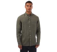 Gant Mens Regular Fit Garment Dyed Linen Shirt in Green - Size 3XL