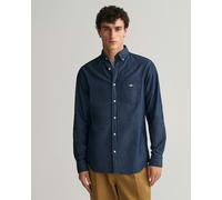 GANT Mens Regular Fit Indigo Shirt - 989 Dark Indigo - 989 Dark Indigo - L