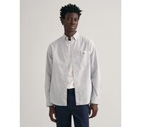 GANT Mens Fit Banker Stripe Classic Oxford Shirt Long Sleeve