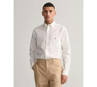 GANT Mens Regular Fit Long Sleeve Oxford Shirt - 110 White - 110 White - 4XL
