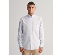 Gant Mens Regular Fit Long Sleeve Poplin Gingham Shirt - Blue - Size X-Large