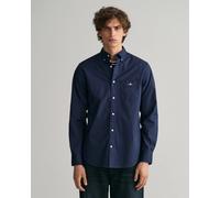 GANT Mens Regular Fit Long Sleeve Poplin Shirt - 410 Marine