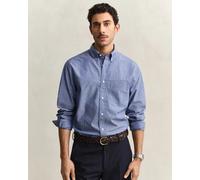 GANT Mens Regular Fit Long Sleeve Poplin Shirt - 436 College Blue - 436 College Blue - XL
