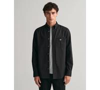 GANT Mens Regular Fit Long Sleeve Poplin Shirt - 5 Black