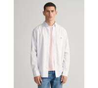 GANT Mens Regular Fit Long Sleeve Poplin Stripe Shirt - 455 Light Blue