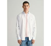 GANT Mens Regular Fit Long Sleeve Poplin Stripe Shirt - 455 Light Blue - 455 Light Blue - L