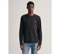 GANT Men's REG Shield LS T-Shirt, Black, M