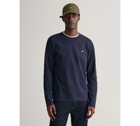GANT Mens Regular Fit Long Sleeve Shield Logo T-Shirt - 433 Evening Blue