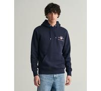 Gant Mens Regular Fit Medium Archive Shield Pullover Hoodie - Blue material_cotton - Size Large