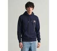 GANT Mens Regular Fit Medium Archive Shield Pullover Hoodie - 433 Evening Blue - 433 Evening Blue - XL