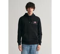 GANT Mens Regular Fit Medium Archive Shield Pullover Hoodie - 5 Black