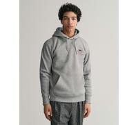 GANT Mens Regular Fit Medium Archive Shield Pullover Hoodie - 93 Grey Melange - 93 Grey Melange - XL