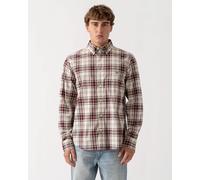 GANT Mens Regular Fit Poplin Check Shirt - 676 Deep Grape Wine
