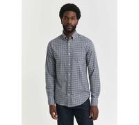 Gant Men's Regular Fit Pure Cotton Gingham Oxford Shirt - Blue Mix, Blue Mix