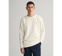 GANT Mens Regular Fit Shield Logo Crew Neck Sweatshirt - 113 Eggshell