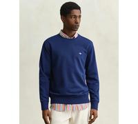 GANT Mens Regular Fit Shield Logo Crew Neck Sweatshirt - 432 Rich Navy
