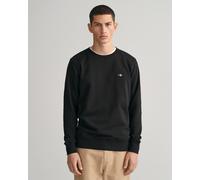 Gant Mens Regular Fit Shield Logo Crew Neck Sweatshirt - Black - Size Large