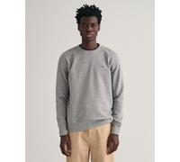 Gant Mens Regular Fit Shield Logo Crew Neck Sweatshirt - Grey - Size Medium