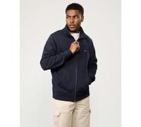 GANT Mens Regular Fit Shield Logo Full Zip Sweatshirt - 433 Evening Blue - 433 Evening Blue - XXL