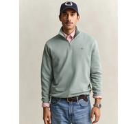 GANT Men's Reg Shield Half Zip Sweat Cardigan Sweater, Ceramic Grey, XL