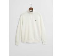 GANT Mens Regular Fit Shield Logo Half Zip Sweatshirt - 113 Eggshell - 113 Eggshell - XXL