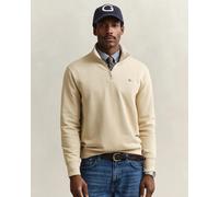 GANT Mens Regular Fit Shield Logo Half Zip Sweatshirt - 200 Oat Beige