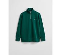 GANT Mens Regular Fit Shield Logo Half Zip Sweatshirt - 373 Deep Forest Green